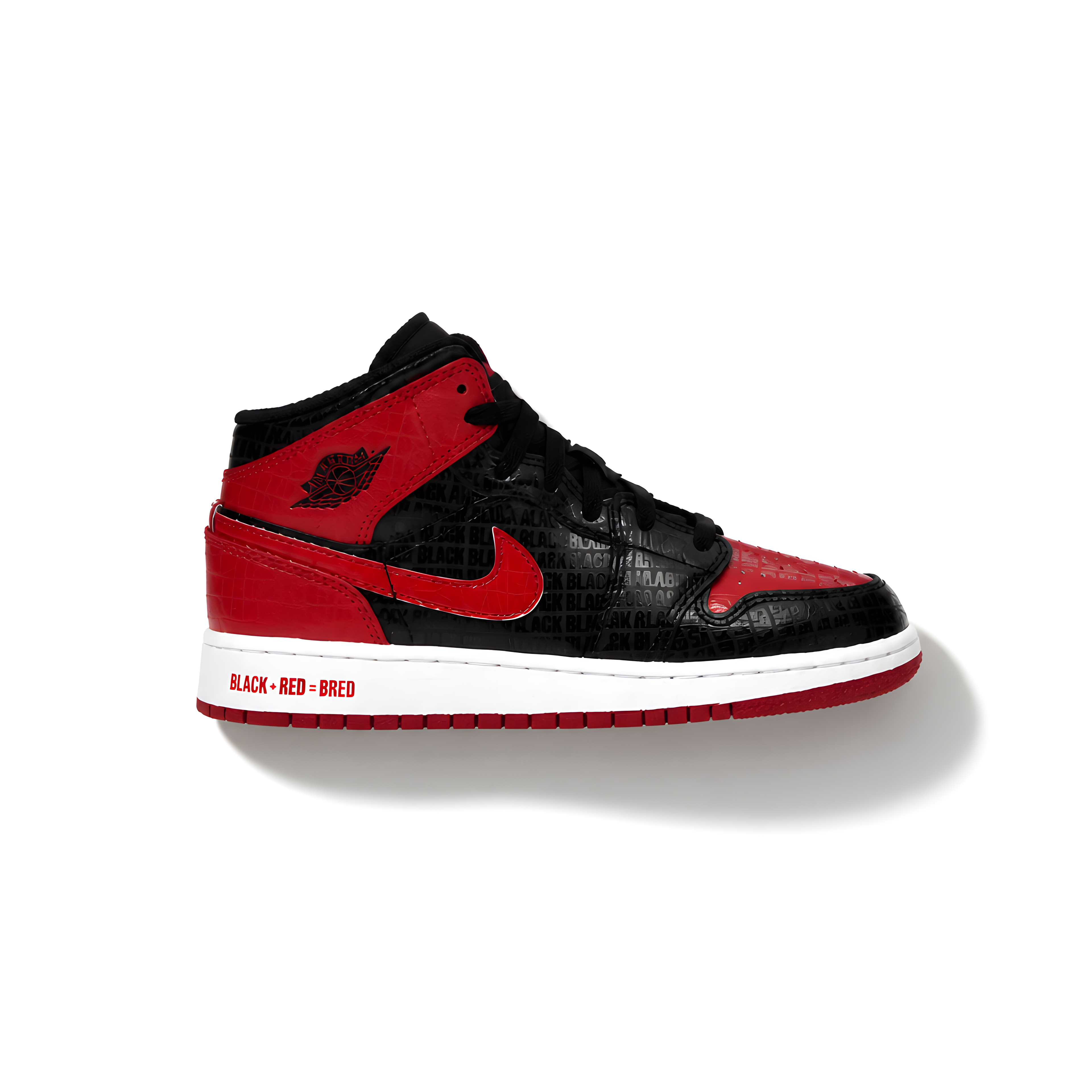 Jordan 1 Mid Bred Text (GS)