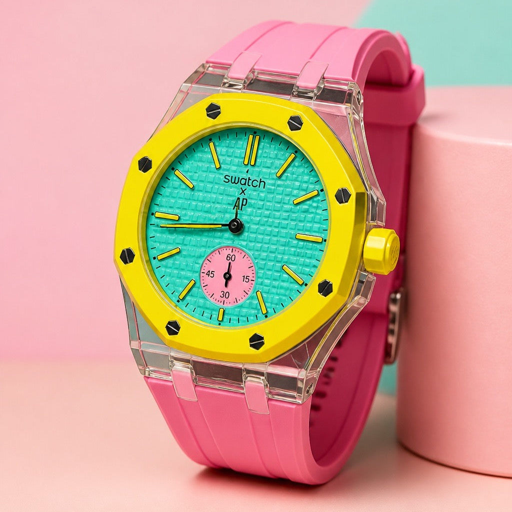 Swatch x Audemars Piguet AP Bioceramic Royal Pop Otg Roz SSX03J100N