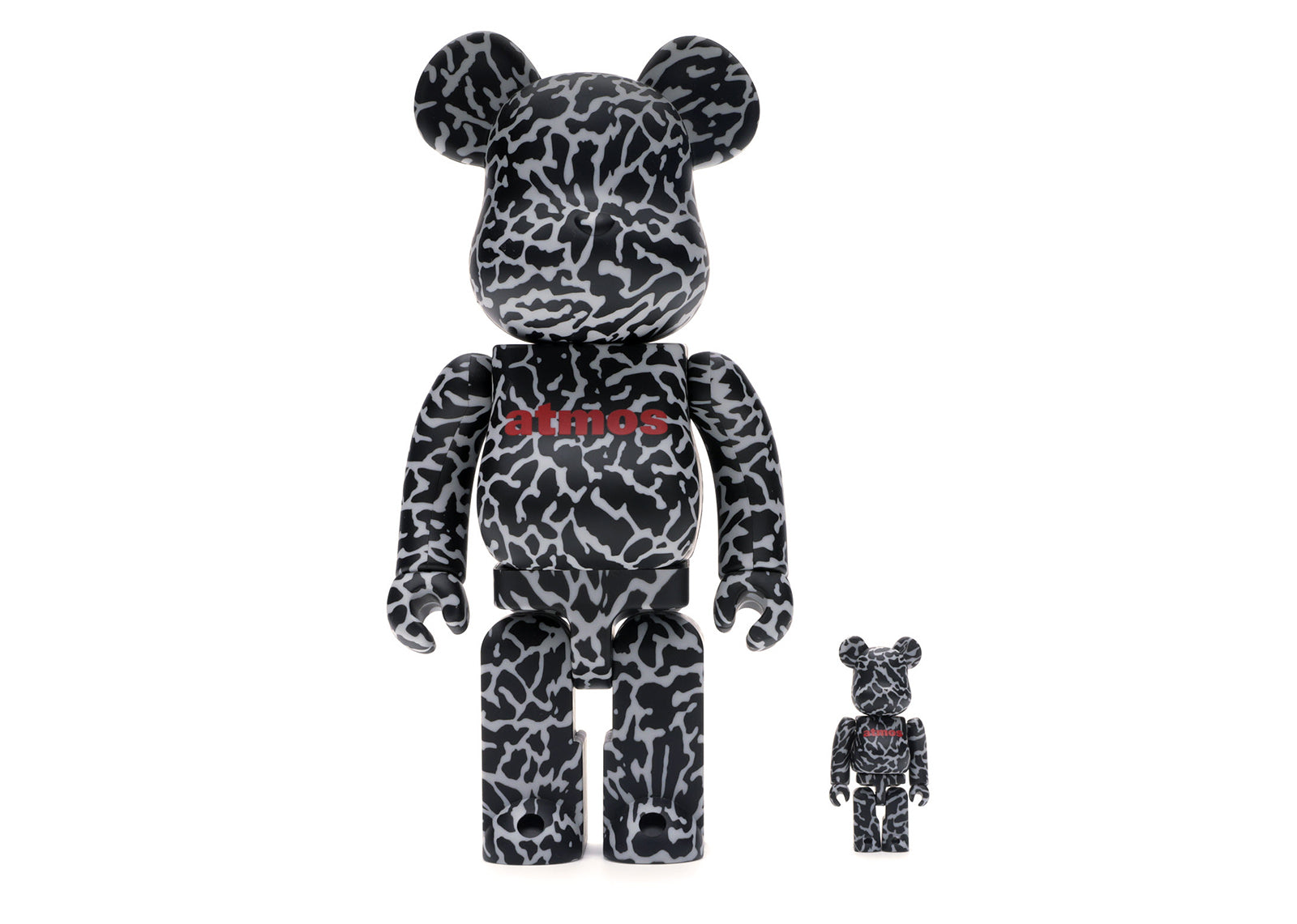 Bearbrick Atmos Reverse Elephant 100% & 400% Set Black