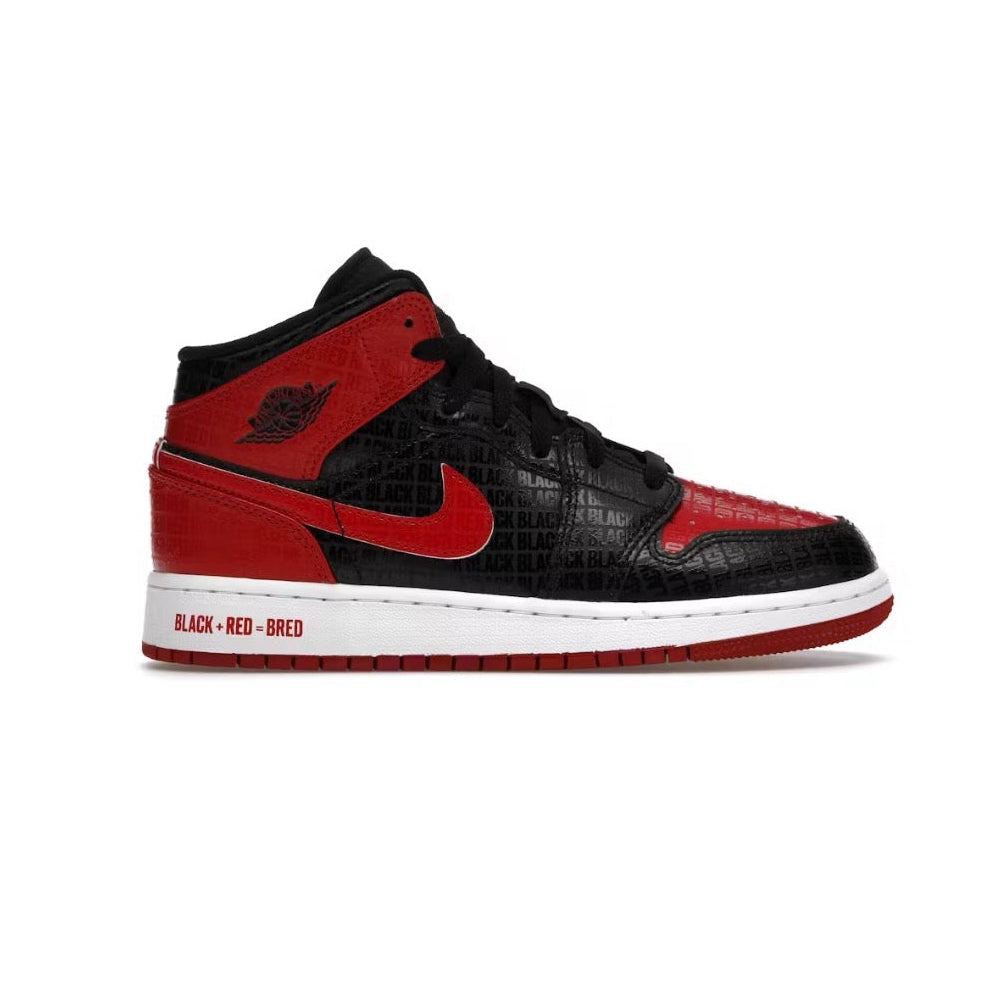 Jordan 1 Mid Bred Text (GS)