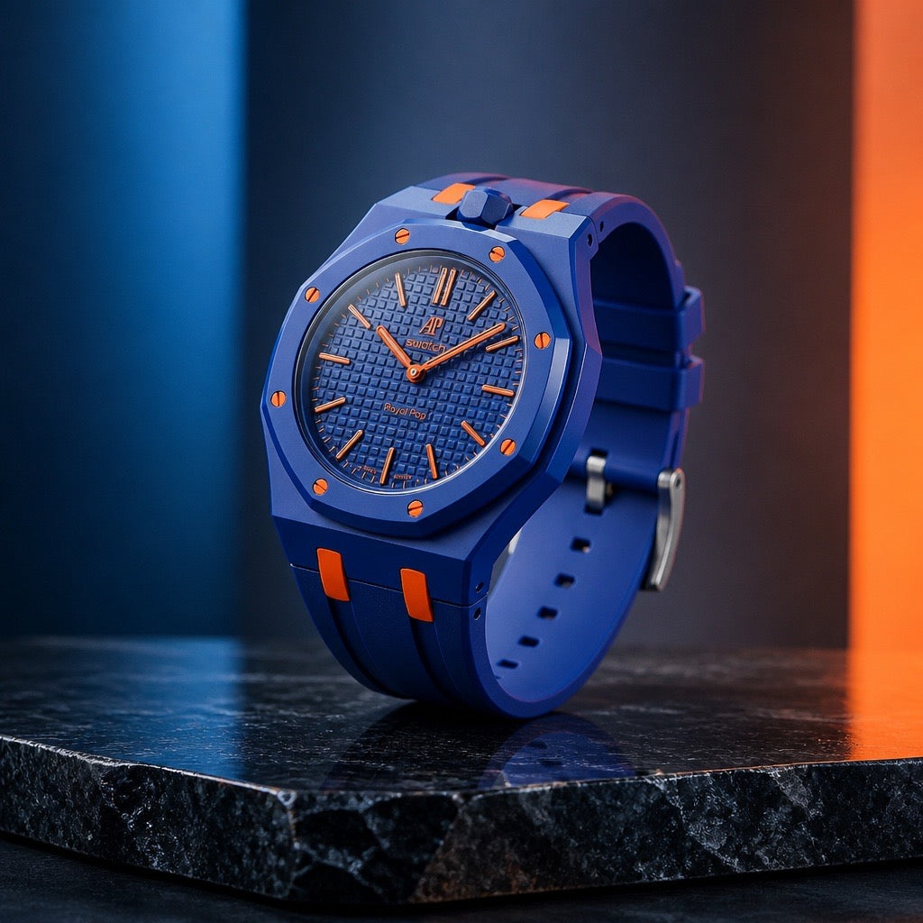 Swatch x Audemars Piguet AP Bioceramic Royal Pop Orenji Hachi SSX03L103N
