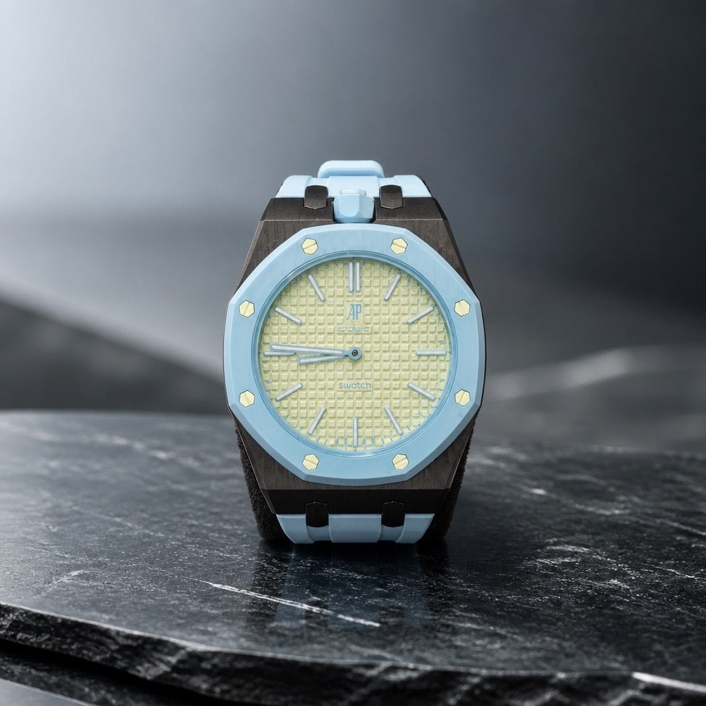 Swatch x Audemars Piguet AP Bioceramic Royal Pop Blaue Acht SSX03L101N