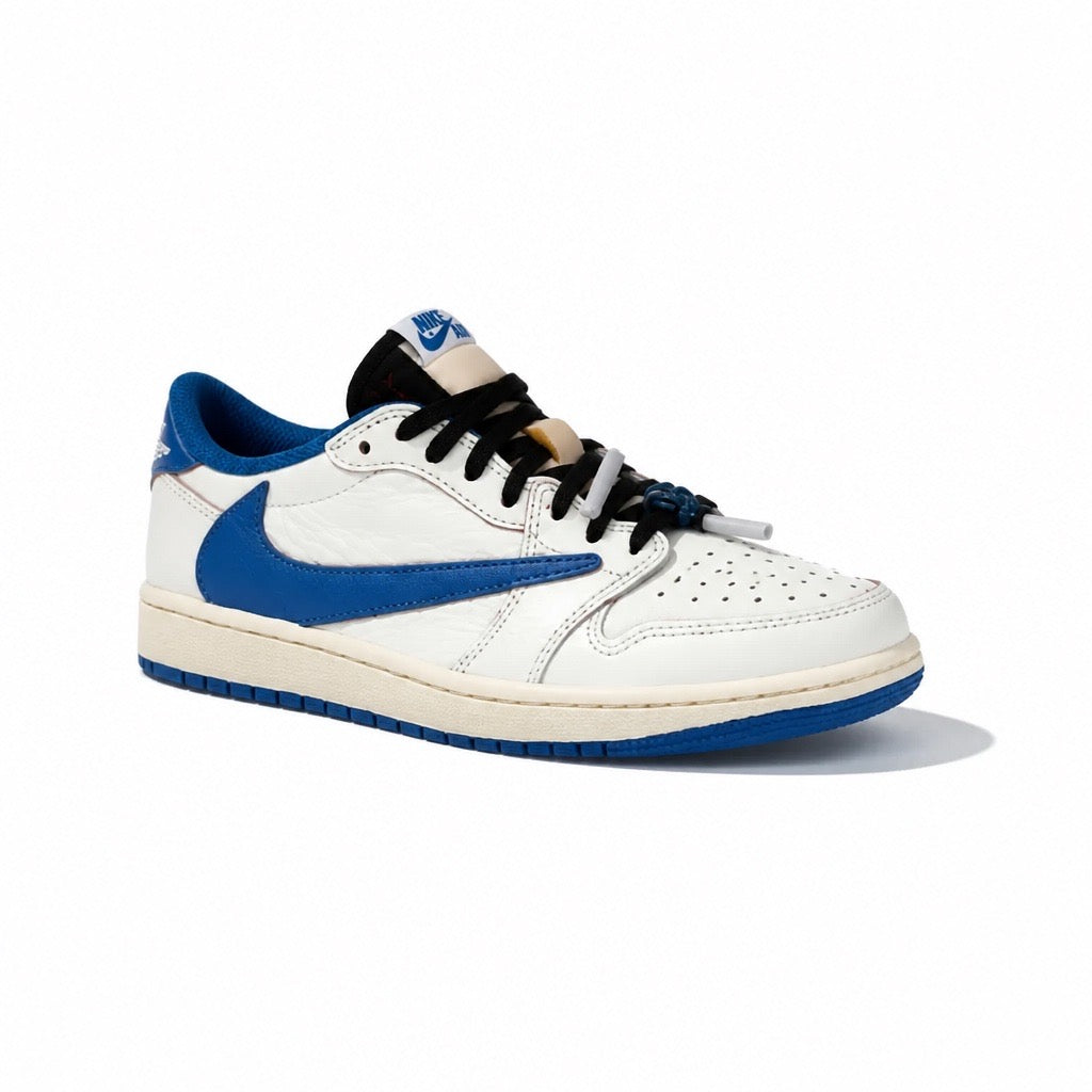 Jordan 1 Retro Low OG SP Fragment x Travis Scott Sail Military Blue