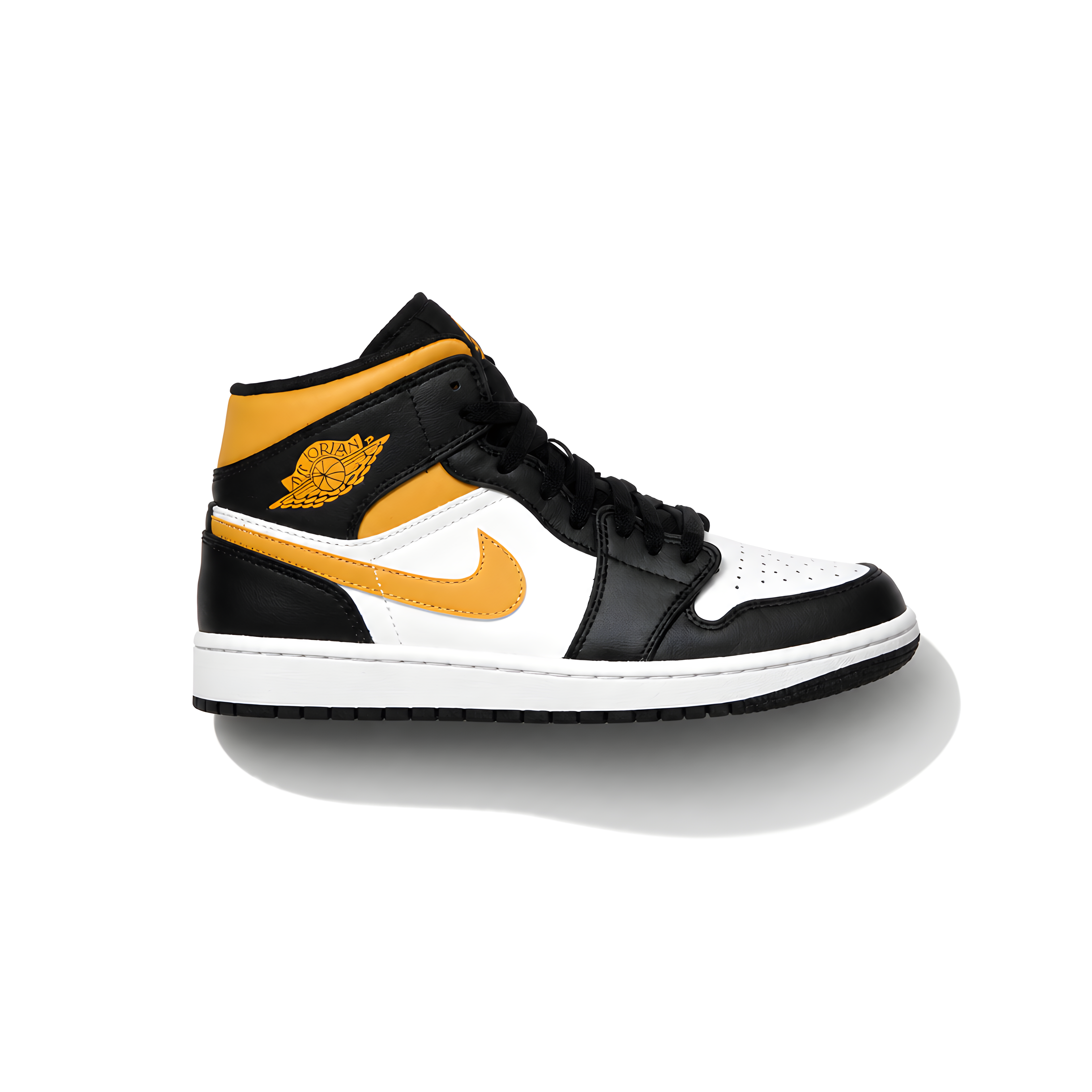 Jordan 1 Mid White Pollen Black