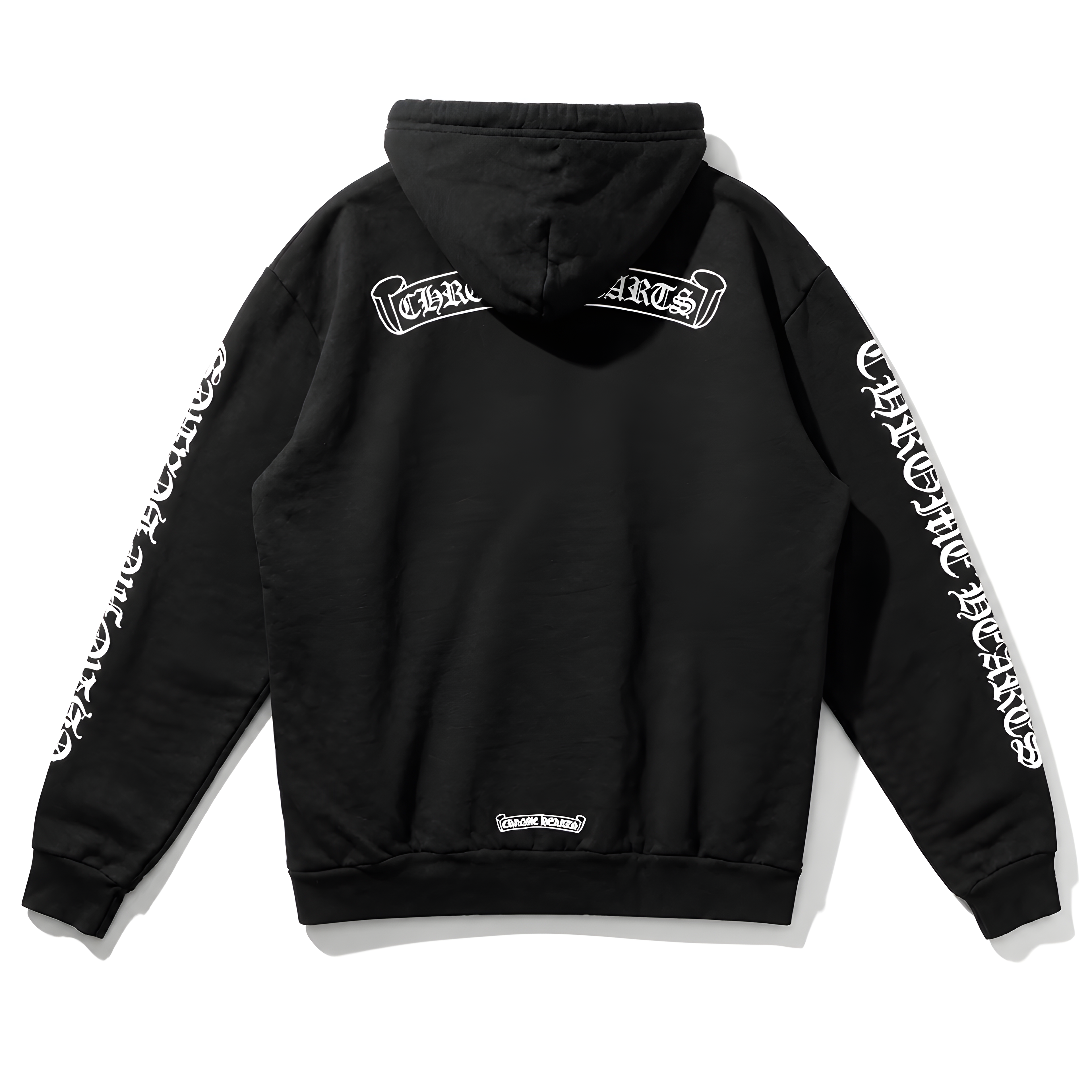 Chrome Hearts Black Scroll Logo Pullover Hoodie