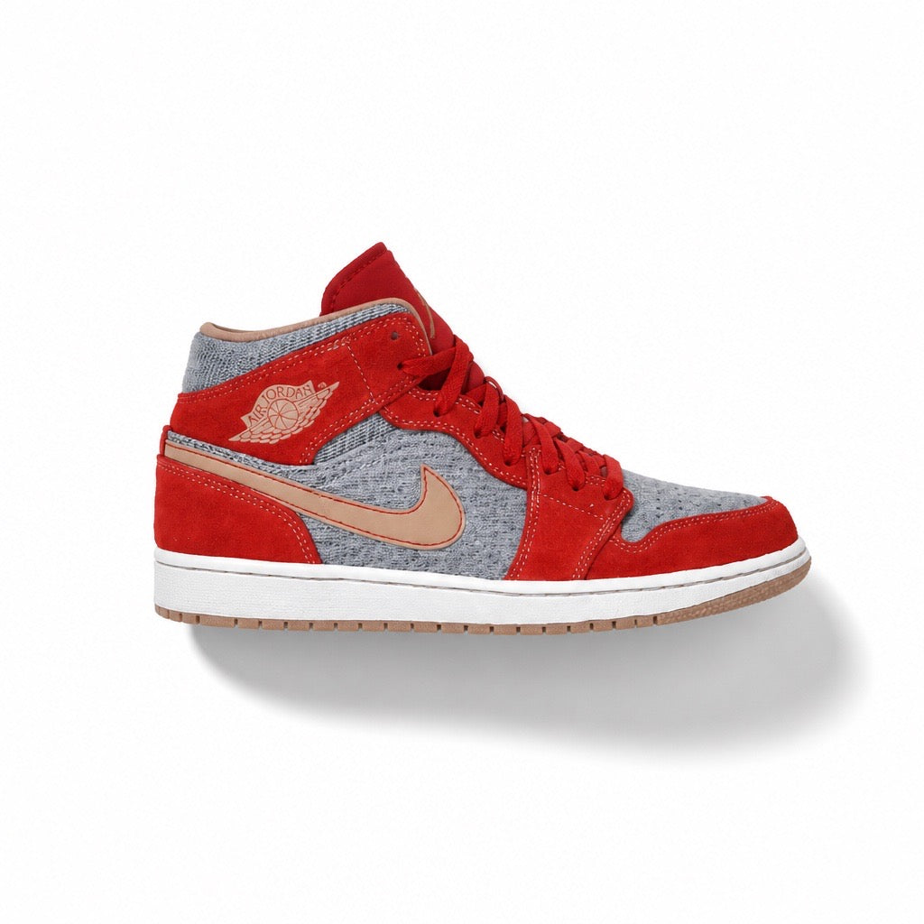 JORDAN 1 MID DENIM RED