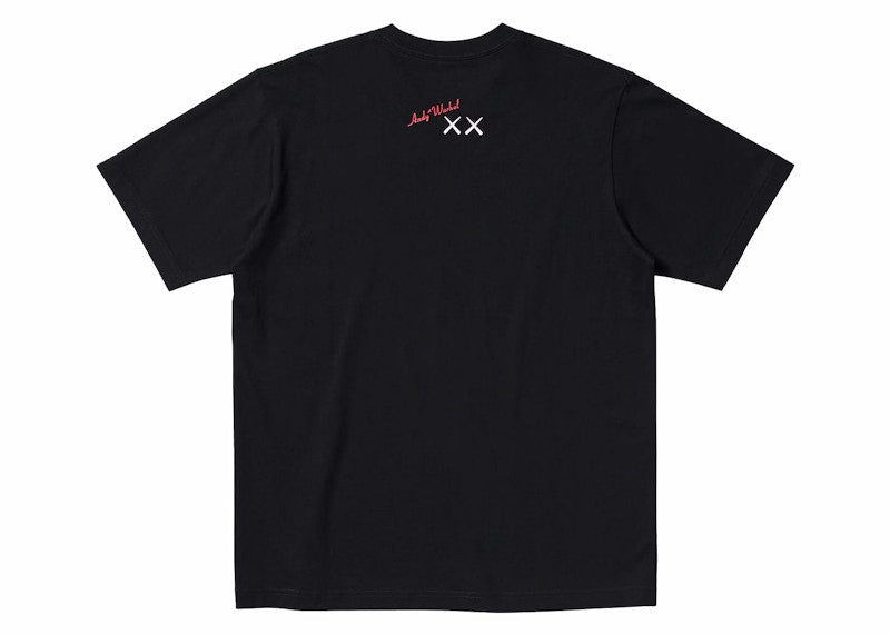 KAWS X UNIQLO WARHOL GRAPHIC TEE BLACK