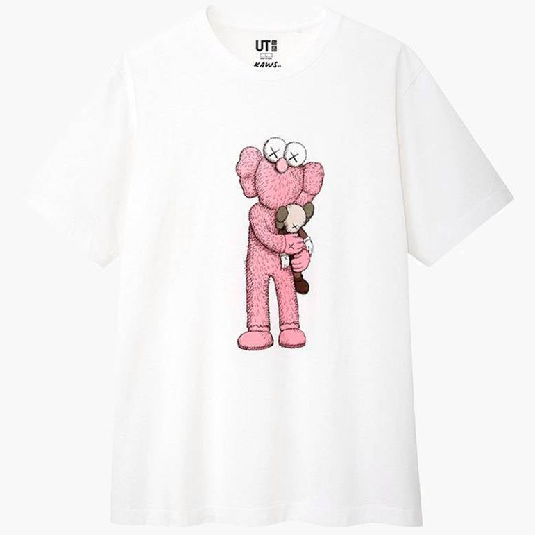 KAWS x Uniqlo Pink BFF Tee  White