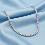 TENNIS CHAIN NECKLACES 20" LAB DIAMOND 3.5MM WHITE GOLD