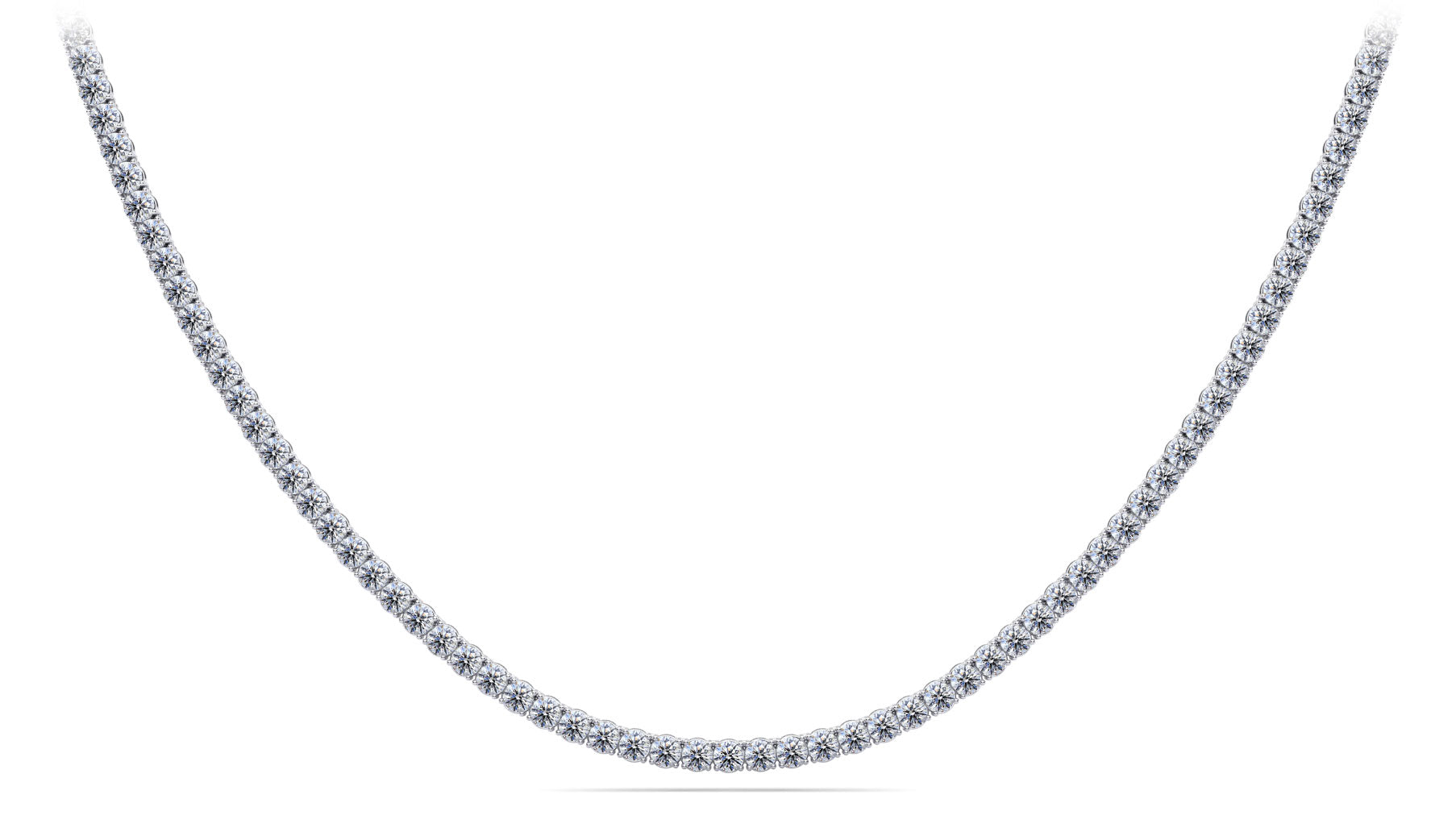 TENNIS CHAIN NECKLACES 20" LAB DIAMOND 3.5MM WHITE GOLD