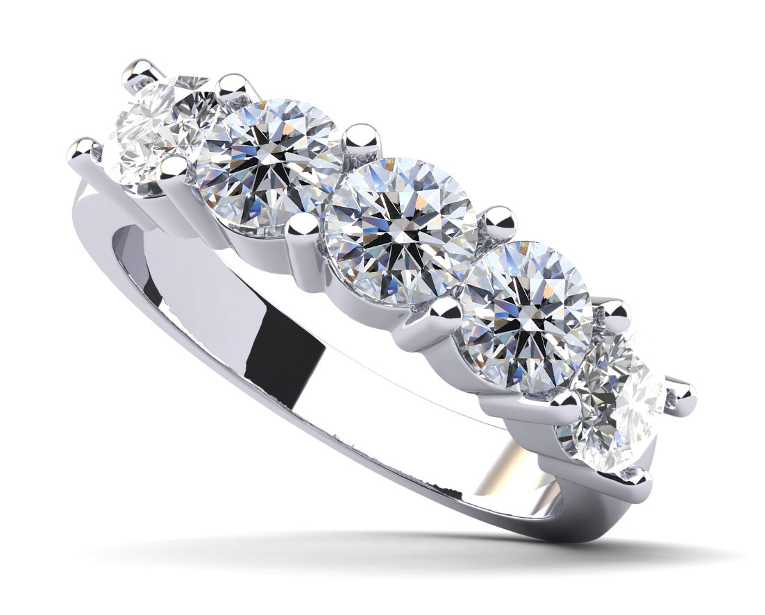 RING ANIVERSARY CLASSIC 3MM LAB DIAMOND WHITE GOLD