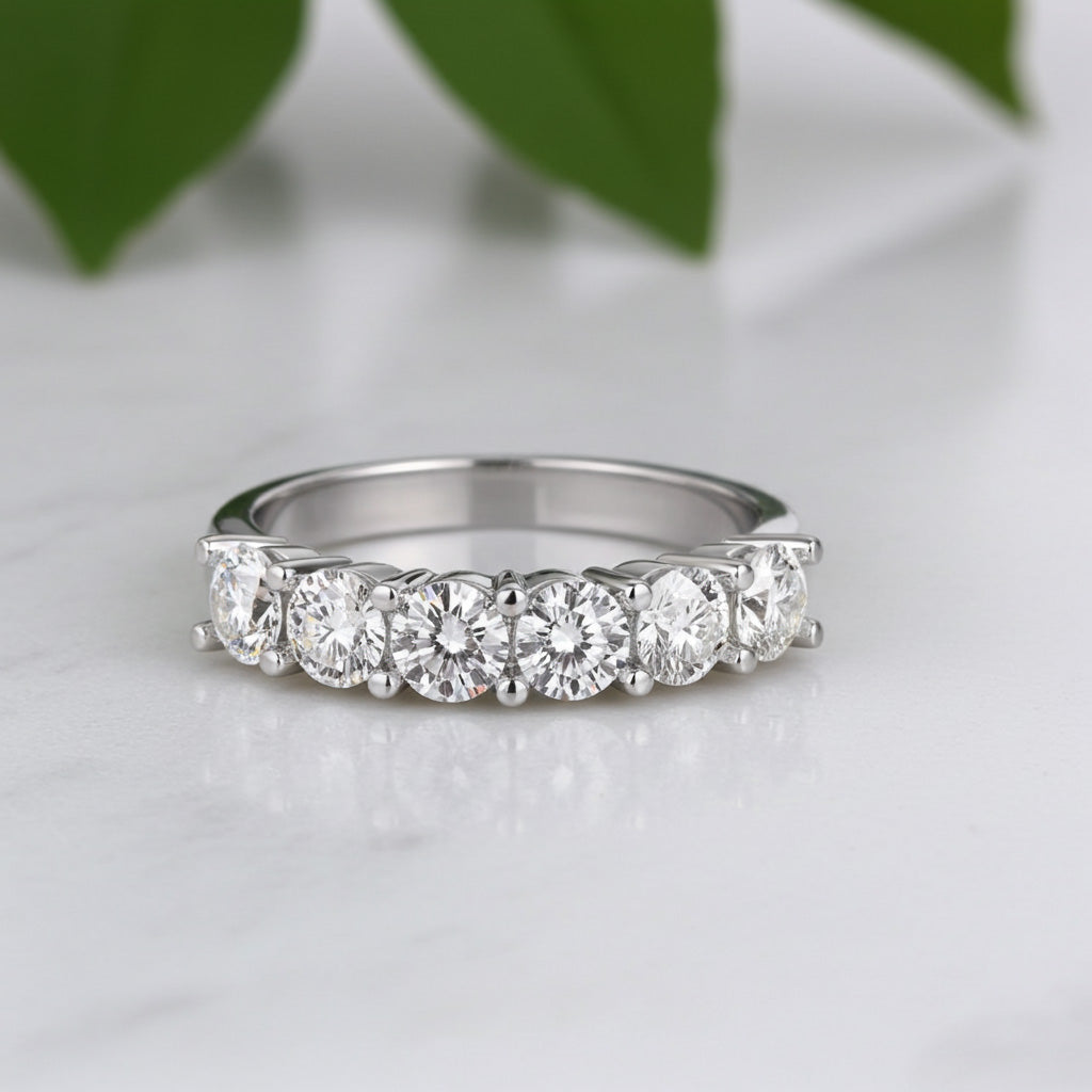 RING ANIVERSARY CLASSIC 3MM LAB DIAMOND WHITE GOLD