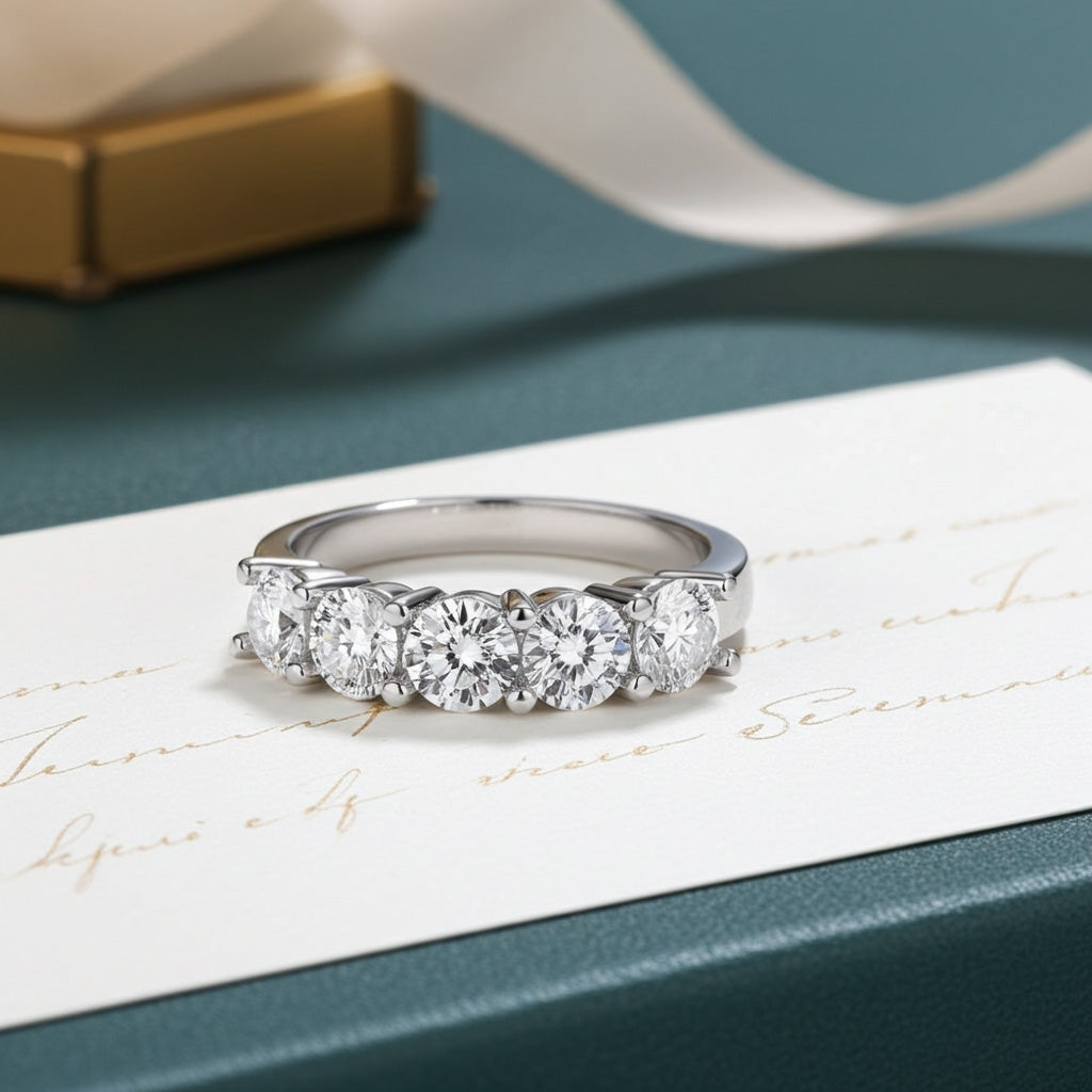 RING ANIVERSARY CLASSIC 3MM LAB DIAMOND WHITE GOLD