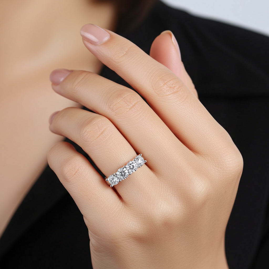RING ANIVERSARY CLASSIC 3MM LAB DIAMOND WHITE GOLD