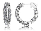 EARRINGS 3MM SMALL HOOD LAB DIAMOND