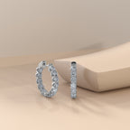 EARRINGS 3MM SMALL HOOD LAB DIAMOND