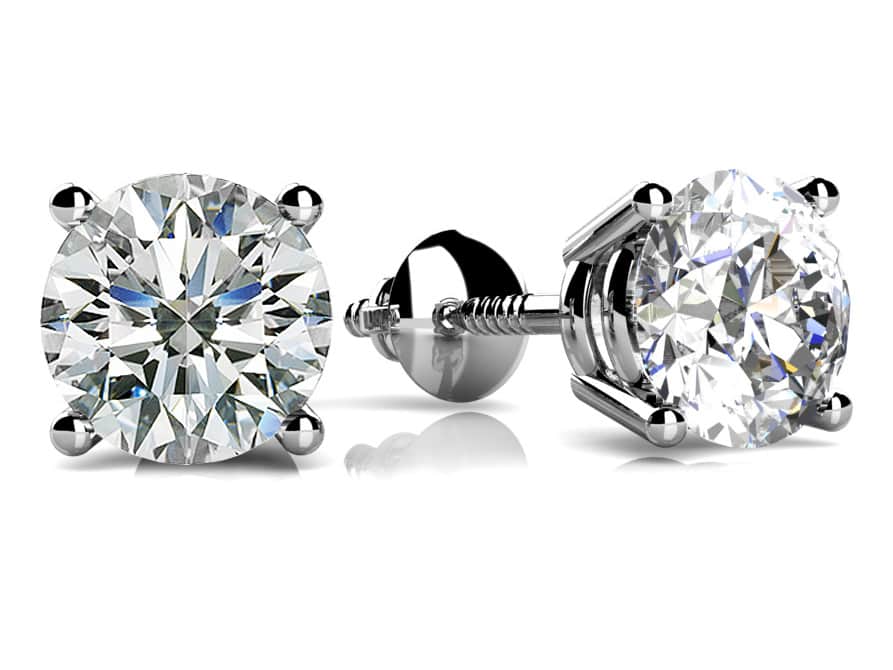 STUDS CLASSIC FOUR PRONG LAB DIAMOND 7.5MM