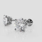 STUDS CLASSIC FOUR PRONG LAB DIAMOND 7.5MM