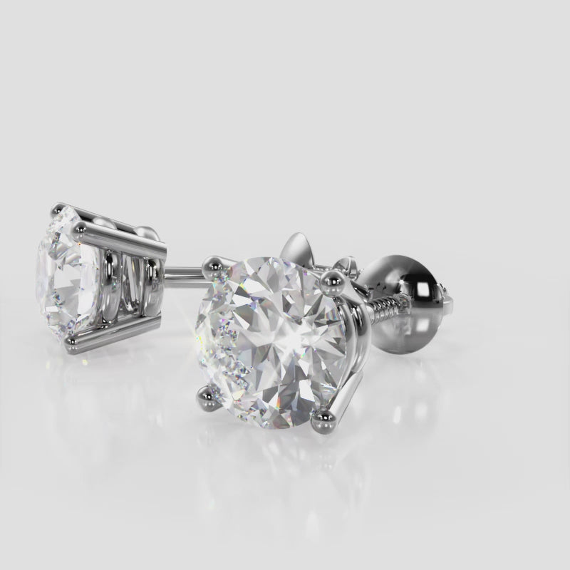 STUDS CLASSIC FOUR PRONG LAB DIAMOND 7.5MM