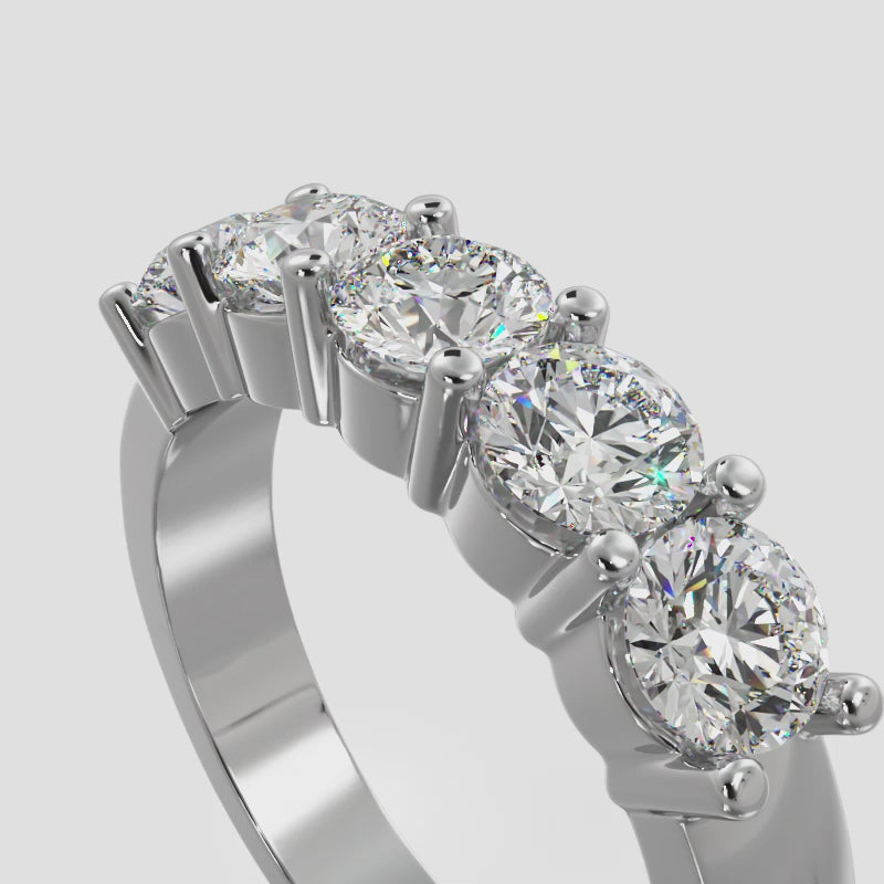 RING ANIVERSARY CLASSIC 3MM LAB DIAMOND WHITE GOLD