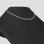 TENNIS CHAIN NECKLACES 20" LAB DIAMOND 3.5MM WHITE GOLD