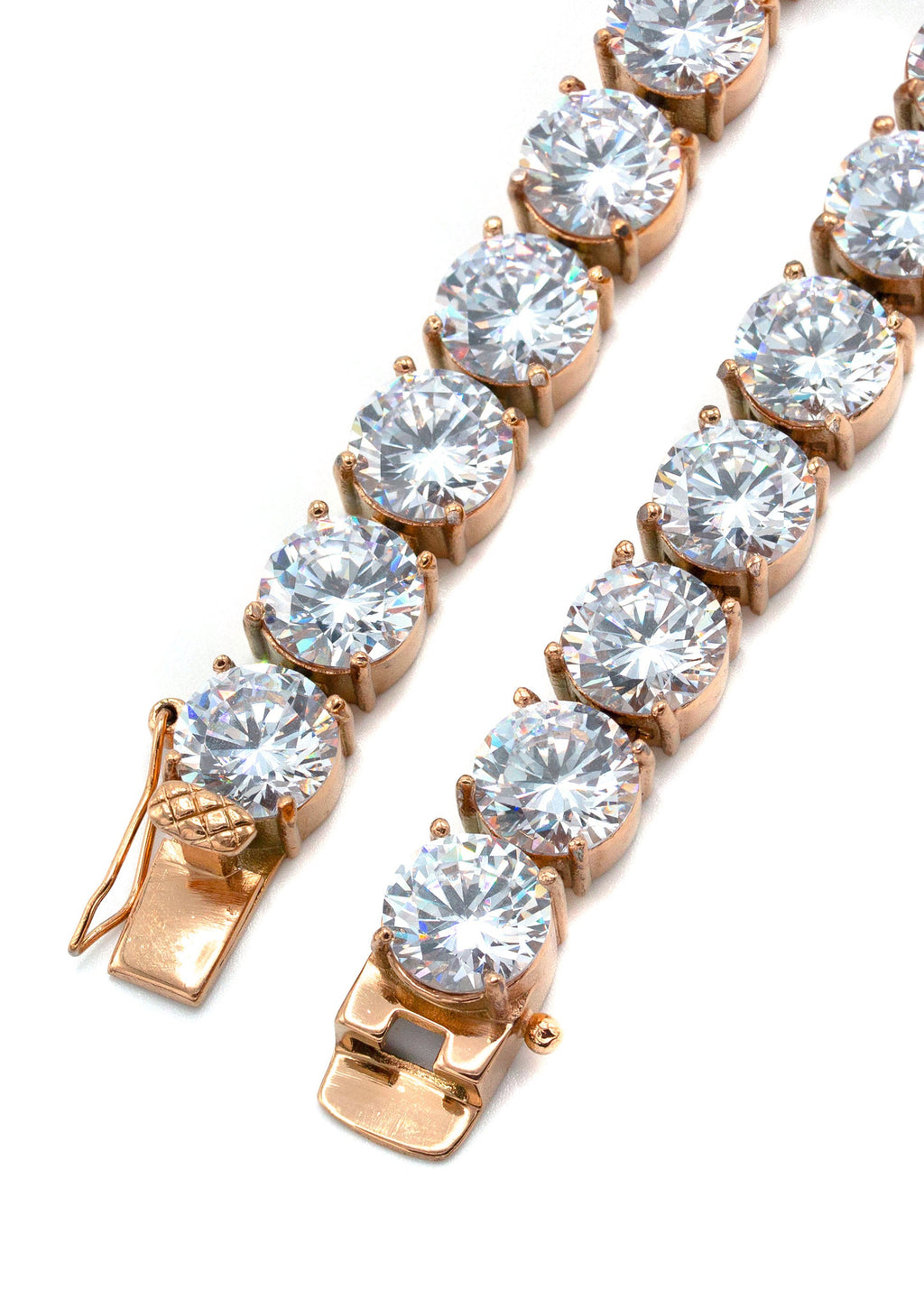 TENNIS CHAIN 4.5MM LAB DIAMOND NECKLACES ROSE GOLD